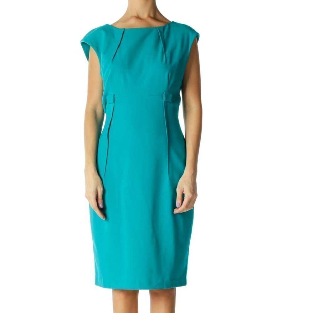 Calvin Klein Blue Belted Dress